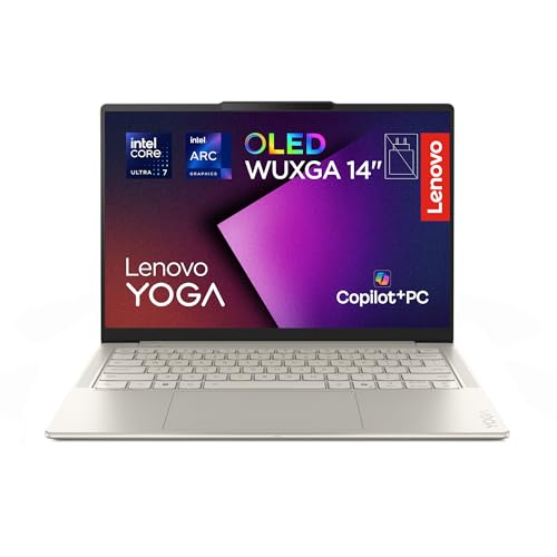 Lenovo Yoga Slim 7 14ILL10 - Ordinateur Portable Copilot 14'' OLED 60Hz (Intel Core Ultra 7 256V, RAM 16Go, SSD 1To, Windows 11 Home) Clavier rétroéclairé AZERTY FR - Seashell