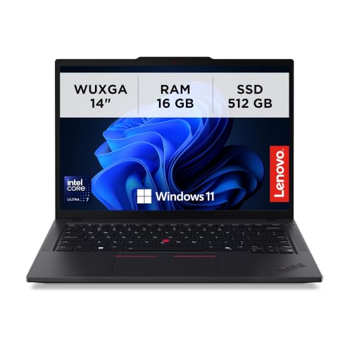 Lenovo ThinkPad T14 Gen 6 Ordinateur portable professionnel 14 WUXGA avec processeur Intel Core Ultra 7 avec IA, mémoire RAM DDR5 16 Go, SSD 512 Go, caméra 5 MP - Noir