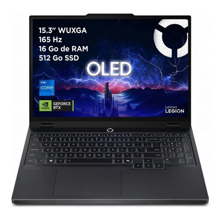 PC portable Gamer LENOVO Legion 5 15IRX10 - Sans Windows - 15 1 OLED 165Hz - Core i7-13650HX - RTX 5060 115W - 16 Go - 512 Go