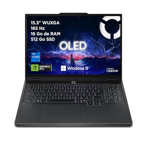 Lenovo Legion 5 | Gaming Laptop | i7 | NVIDIA RTX 5070 | 16Go | 512Go SSD | 15.3 FHD 165Hz | Intel Core i7-13650HX | 16Go RAM | 512Go SSD | NVIDIA GeForce RTX 5070 | Windows 11Home | AZERTY | Noir