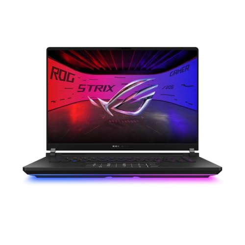 ASUS ROG Strix Scar 16 (2025) Ordinateur portable de jeu, 16 ROG Nebula HDR 16 10 2.5K 240Hz 3ms, NVIDIA GeForce RTX 5090, Intel Core Ultra 9 Processeur 275HX, 32 Go DDR5, 1 To SSD, Wi-Fi 7, Win11