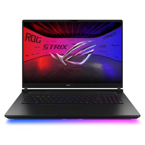 ASUS ROG Strix Scar 18 (2026) Ordinateur portable de jeu, 18 ROG Nebula HDR 4K 240Hz 3ms, Intel Core Ultra 9 290HX Plus, NVIDIA GeForce RTX 5080, 32 Go DDR5, 1 To PCIe Gen 4 SSD, Wi-Fi 7, Win11 Home