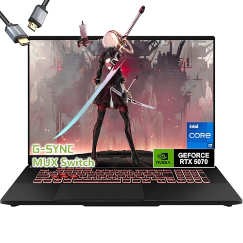 ASUS TUF F16 Ordinateur portable de jeu RTX 5070 – Intel Core i7-14650HX – Commutateur MUX FHD G-SYNC MUX 16 po – 64 Go de RAM | SSD de 2 To – Clavier rétroéclairé RVB – Portatil Gamer PC Creator