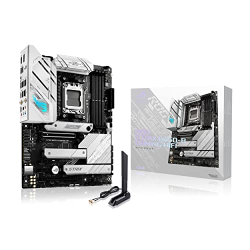ASUS ROG Strix B650-A Gaming WiFi – Carte mère Gaming AMD Ryzen AM5 ATX (12 2 Phases d'alimentation, DDR5, 3 x M.2, PCIe 4.0, 2.5G LAN, WiFi 6E, USB 3.2 Gen 2x2 Type-C Port, Aura Sync RGB)
