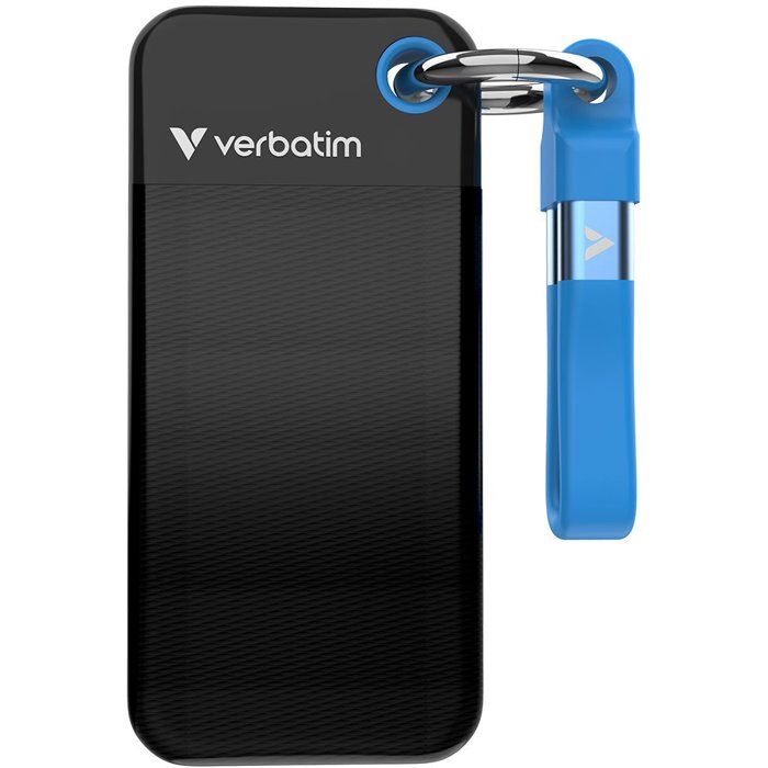 Disque SSD externe - VERBATIM - Pocket - 2 To - Black Blue