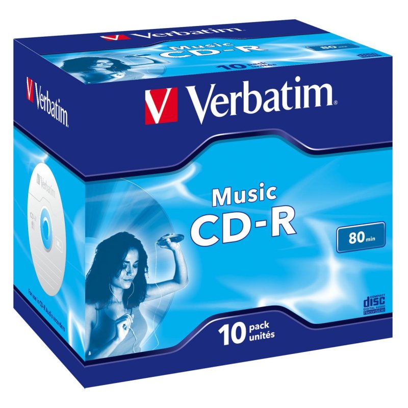 Verbatim CD Verbatim Music CD-R 700 MB 16x Boîte de 10 Pièces