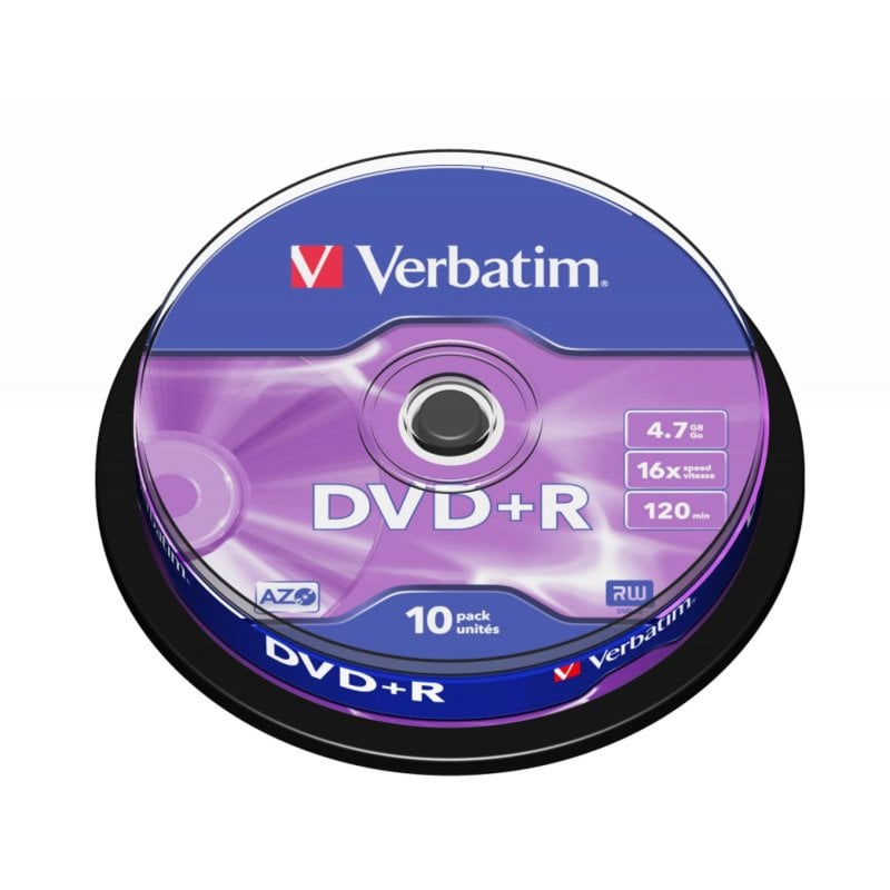 Verbatim DVD R Verbatim 4,7 Go 16x Surface Matte Silver 10 pièces