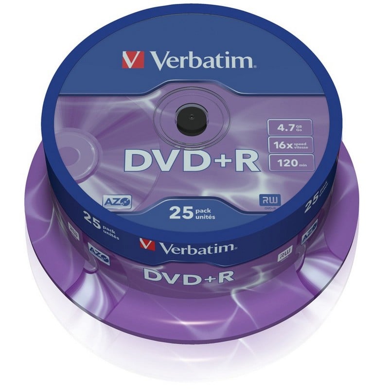 Verbatim DVD R 16x 4.7GB Bobina 25 Unds