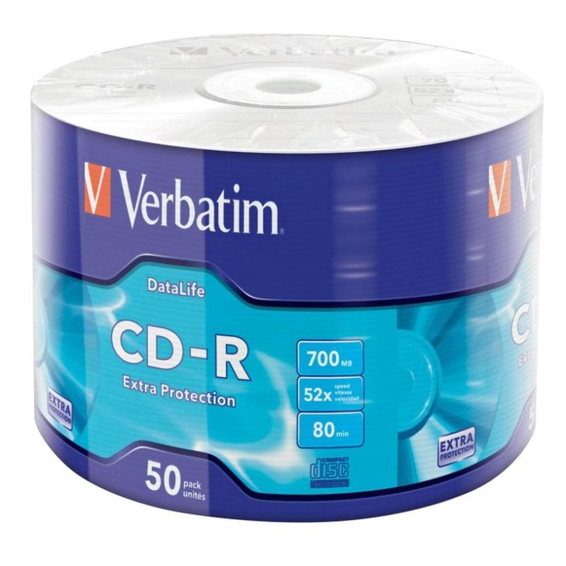Verbatim CD-R Verbatim 43787 Extra Protection 52x 700 MB Bobine 50 pièces