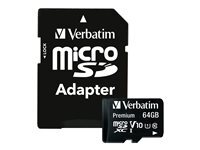 Verbatim Premium - carte memoire flash - 64 Go - microSDXC UHS-I