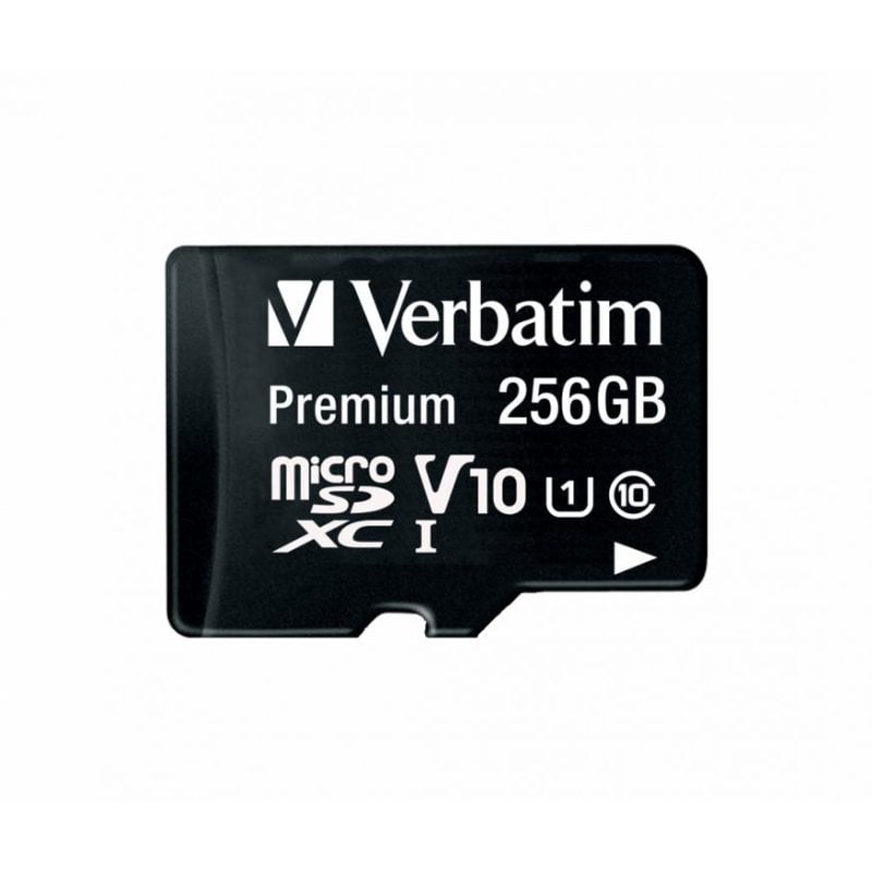 Verbatim Carte mémoire Verbatim Premium U1 MicroSDXC 256 Go Classe 10 UHS-I