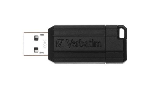 Verbatim USB Memory 64GB Pinstripe Black