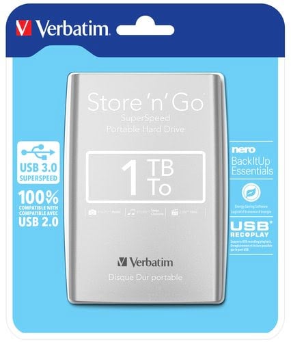 Verbatim Store 'n' Go Portable - disque dur - 1 To - USB 3.0