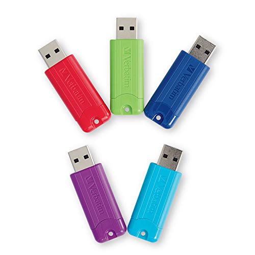Verbatim Lot de 5 clés USB 3.0 rétractables 64 Go Multicolore (Vert, Bleu, Rouge, Violet, Cyan)