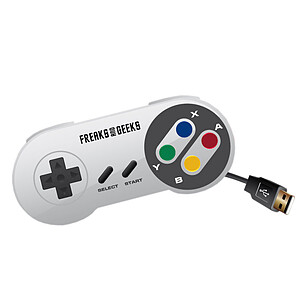 Manette USB pour retrogaming Blanche Nintendo Super NES
