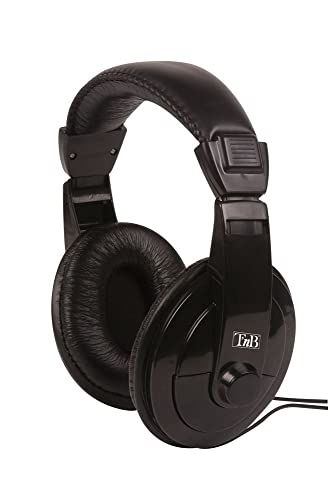 T'nB - Casque TV Filaire Jack 3,5mm Adaptateur Jack 6,35mm - Noir 8m