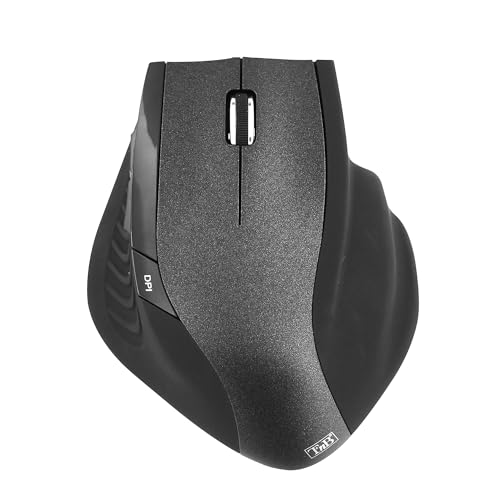 T'nB - ErgoLine Souris sans Fil Ergonomique Droitier, Connexion sans Fil RF 2,4 GHz, Clics Silencieux, 6 Boutons avec Suivant Précédent, Capteur 800 À 1600 DPI, Compatible Windows Mac Linux - Noir