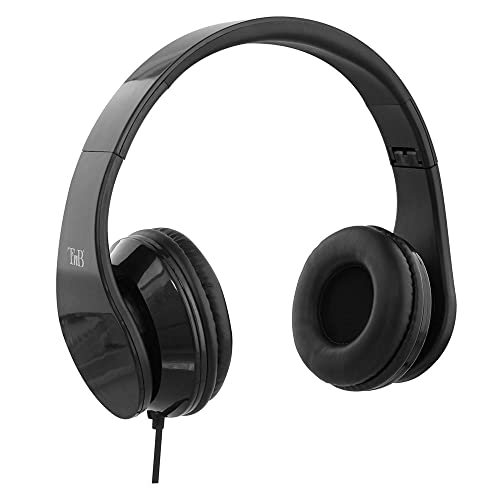 T'nB - Stream Casque Audio Filaire, Basses Dynamiques, Kit Main Libre Intégré, Connecteur Jack 3.5 mm, Arceau Ajustable et Pliable, Câble 120 cm pour Musique - Noir
