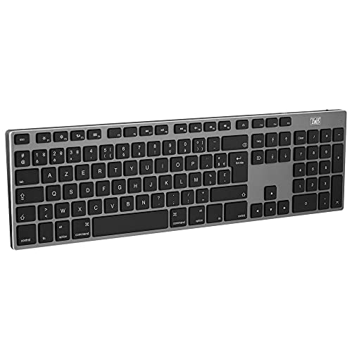 iClick Clavier Bluetooth rechargeable en aluminium Grey sidAral