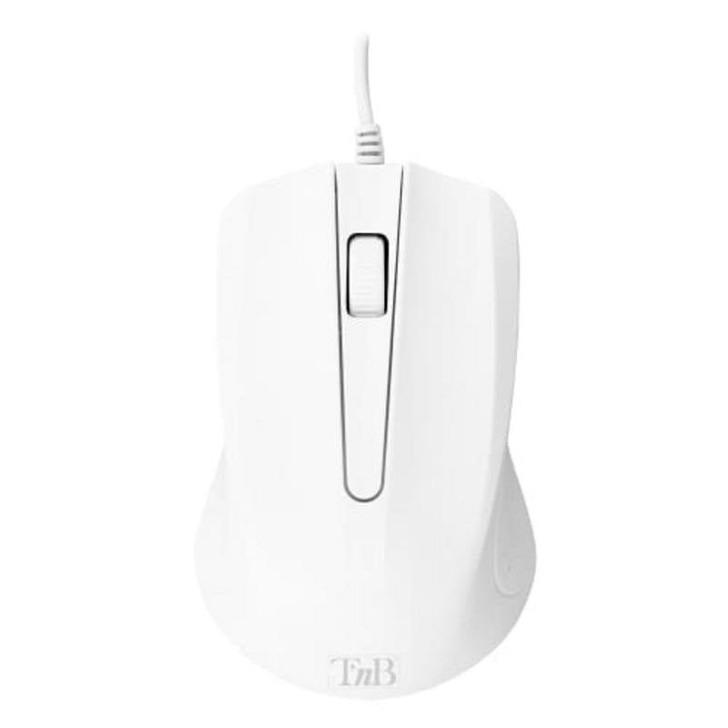 TNB Ratón TnB Shark MSHARKWH USB 1000 DPI White Compact Ambidextre