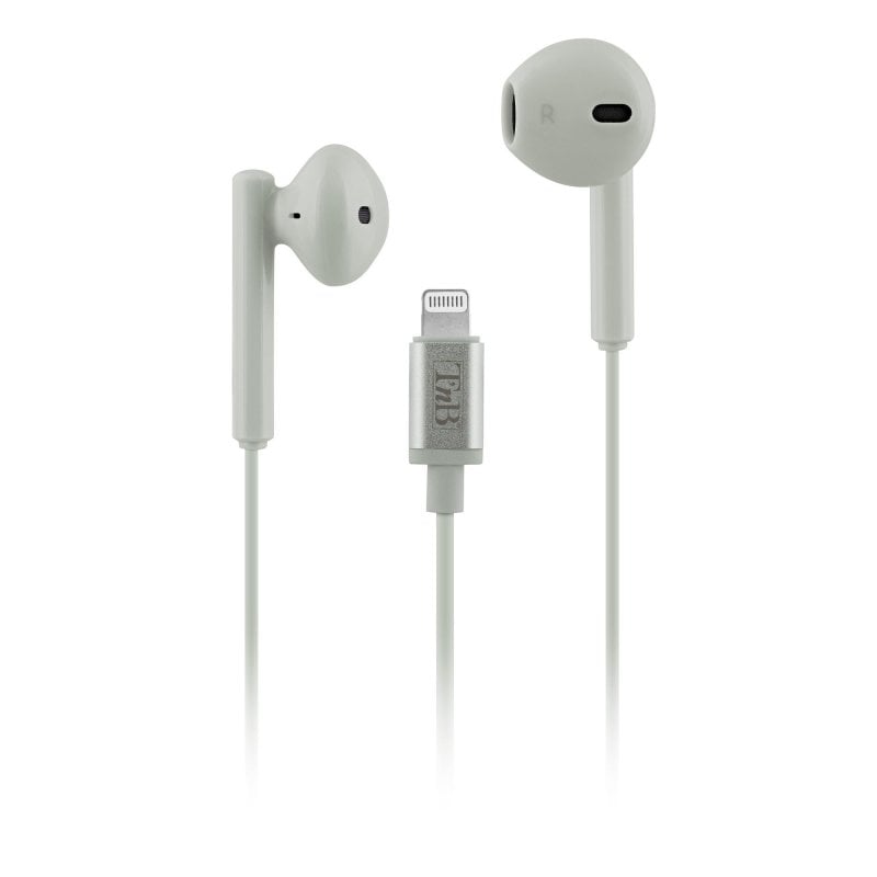 TNB Ecouteurs TnB Curv Lightning filaires avec microphone et commandes, Grey