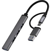 T'nB iClick Hub USB-A USB-C 4 ports Gris