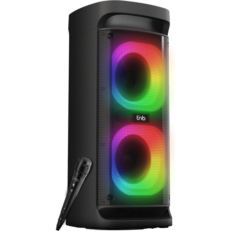 TNB Enceintes Bluetooth 60W 360° LED RGB et mode karaoké