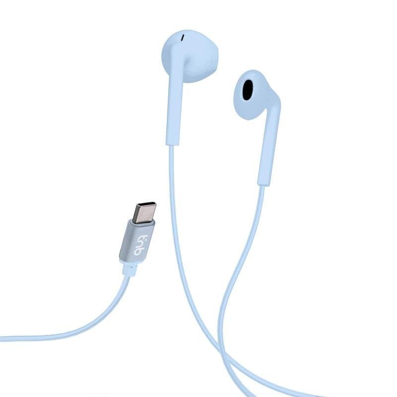 TNB Auriculares TnB ESTYPEC2BL avec câble USB-C, micro et contrôle volume Blue