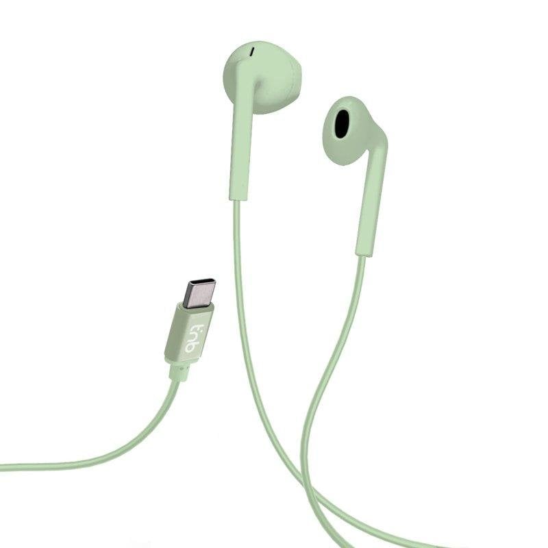 TNB Auriculares TnB ESTYPEC2GN avec câble USB-C, micro et contrôle volume verts
