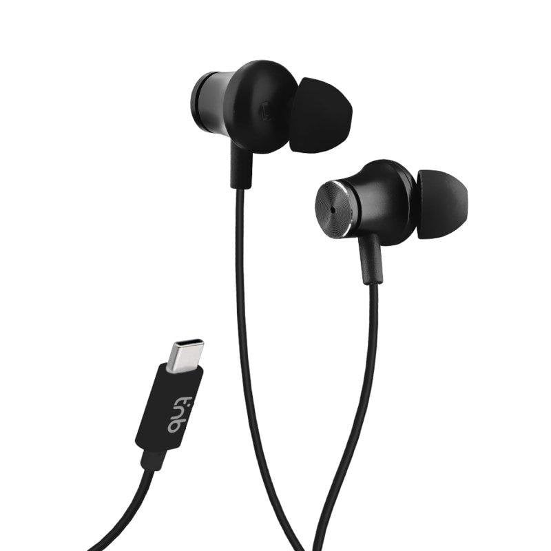 TNB Auriculares TnB C-BUDS avec câble USB-C, intra-auriculaires, réduction de bruit active, noirs