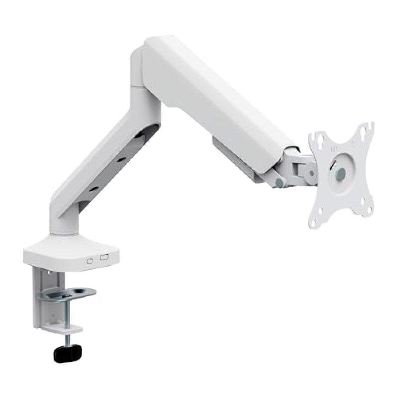 TNB MHFLEXWH Support Moniteur Bras Articulé à Ressort à Gaz pour Bureau 17 à 32 VESA 75x75 à 100x100 Max 8Kg White