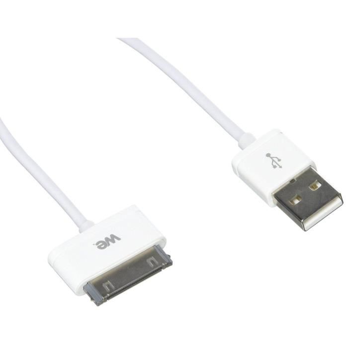 WE Cable USB Apple pour iphone 4 et 4S - 1 metre - White