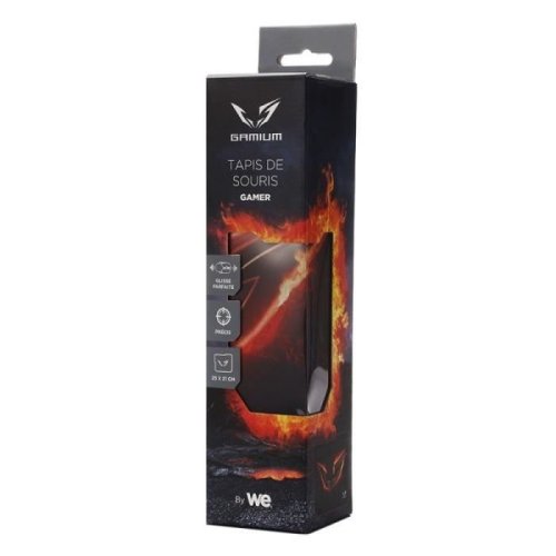 Tapis de souris gamer - WE - Gamium - Couleur Black - Design ergonomique - Surface optimisee