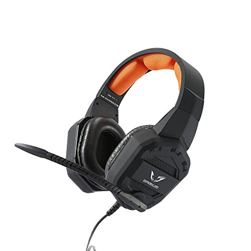 Gamium Casque Gaming Filaire USB Son Surround 7.1 et Double Jack 3,5mm avec Microphone, Casque PC, PS4, XBOX One, Nintendo Switch et Smartphone Confortable, Télécommande Contrôle Volume - Centre d'app
