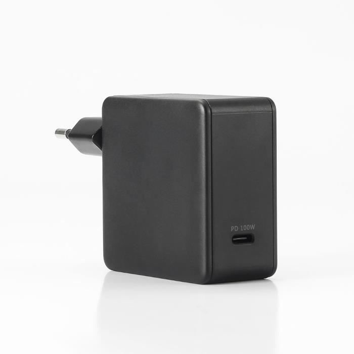 Chargeur secteur universel WE Bundle USB-C cable USB-C USB-C 2m - 1 port USB-C 100W - PD 3.0 QC3.0 - Black