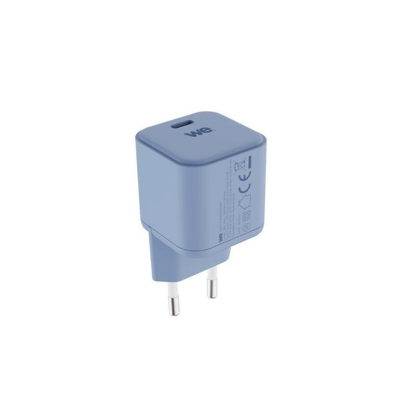 we Chargeur secteur WE GaN 65W Power Delivery 3.0 USB-C avec câble 2m Blue