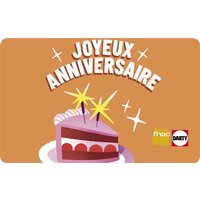E-carte cadeau Fnac Darty Anniversaire 30E