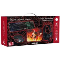 Pack Gaming Konix Rogue Drakkar Clavier Souris Casque Tapis de souris Black
