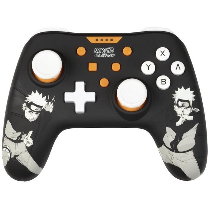Manette filaire - KONIX - Naruto Shippuden Nintendo Switch Switch 2 PC - Fonction vibration - Cable 3 m - Motif Naruto - Black