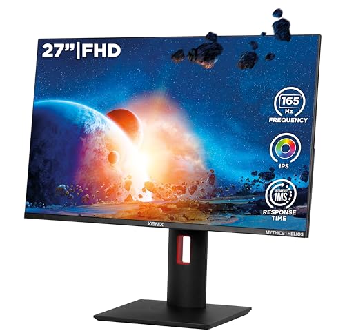 Konix Mythics Écran Gaming Helios 27 PC, PS4, PS5, Switch et Xbox - Résolution Full HD (1 920 x 1 080 px) - Fréquence 165 Hz - 1 ms - Dalle IPS