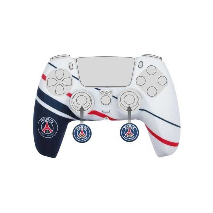 Coque de protection pour manette DualSense PS5 - KONIX Naruto Shippuden - Silicone - Appuie-pouces - Blue White et Red
