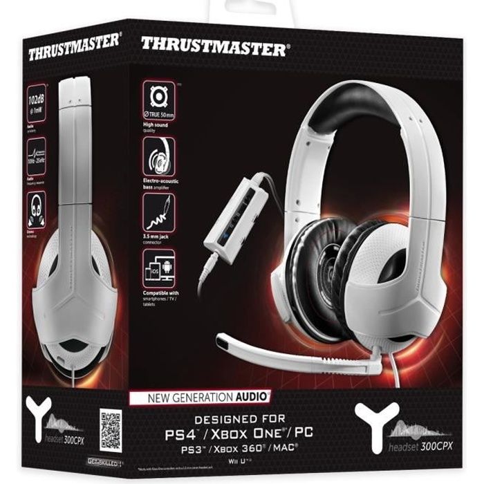 Casque Thrustmaster Y300CPX PS4 PS3 PC Xbox 360 Xbox One Micro casque filaire avec microphone unidirectionnel amovible
