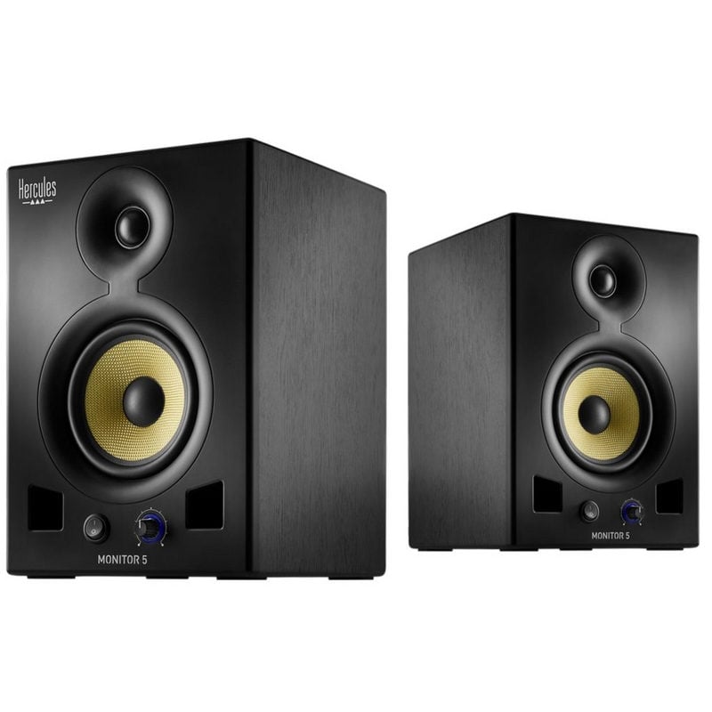Hercules Moniteurs actifs bi-amplifiés Hercules Monitor 5 noirs