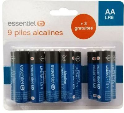 Pile ESSENTIELB POWERPLUS LR06 AA Lot de 12