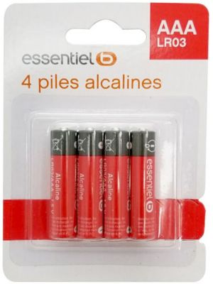 Pile ESSENTIELB POWERPLUS LR03 AAA Lot de 4