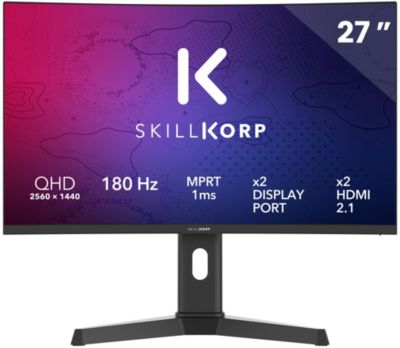 Ecran Pc Gamer SKILLKORP M27 27 Incurve 1500r Wqhd 180hz Fast Va Hdmi 2.1 Amd Freesync