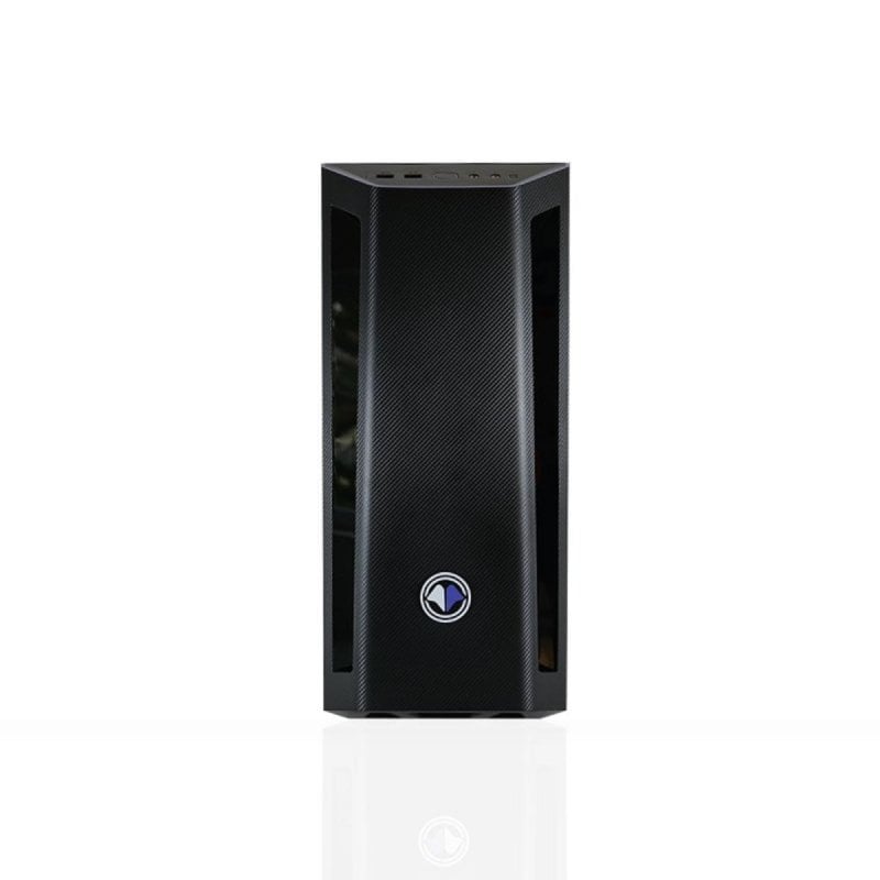 Millenium Caja PC QUO Millenium MM1 ATX Mid Tower Acier et Verre Trempe Black Purple Avec Fenetre RGB
