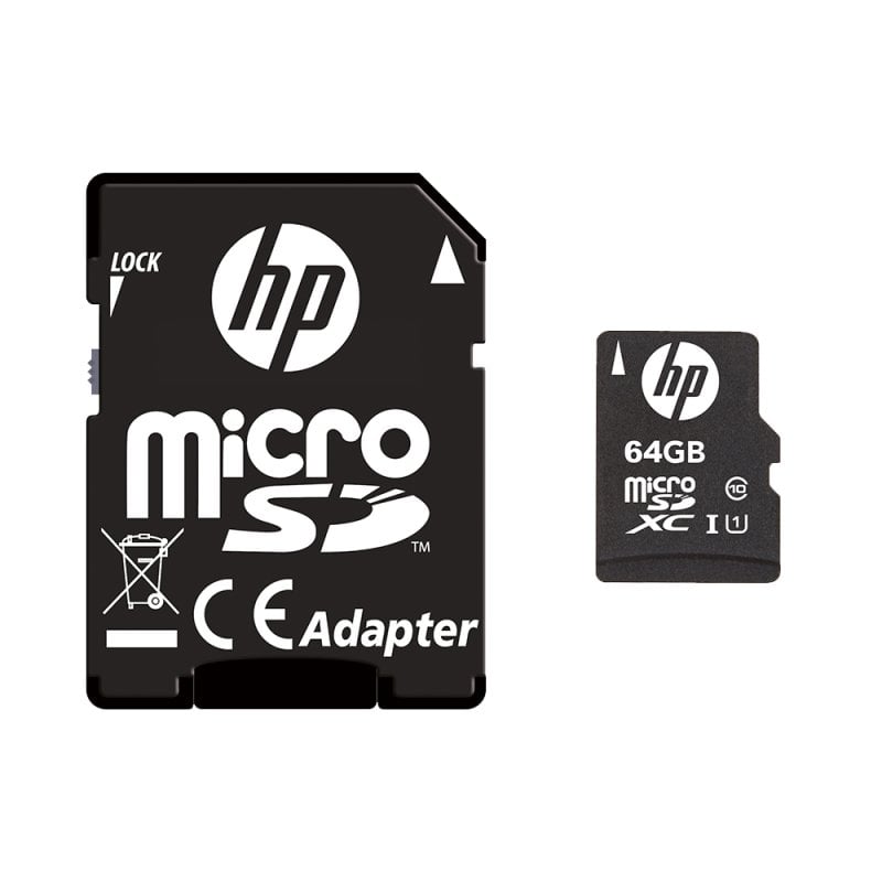 HP Micro SDXC 64 Go UHS-I Classe 10 Adaptateur SD