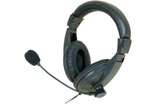 MCAD Casque-micro sterero jack 3.5 mm Black