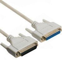 Câble DB25 moule mâle femelle - 1.8m - Blanc